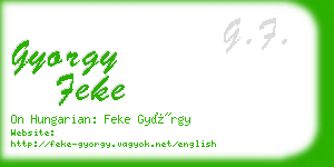 gyorgy feke business card